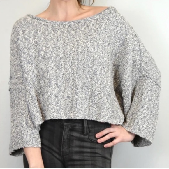 NWT Free People Oversized Cropped Sweater - Picture 13 of 16